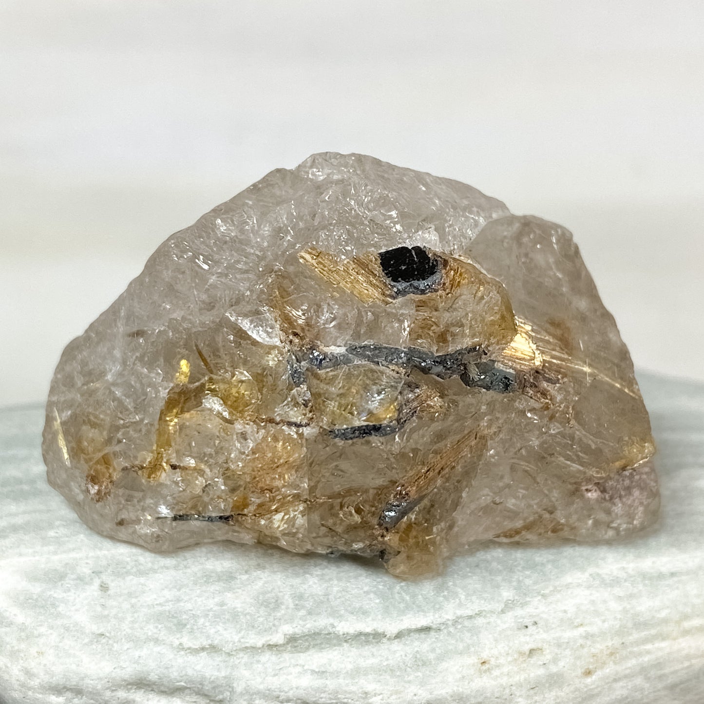 24 X 33 X 16MM GOLD RUTILATED RAW TUMBLE