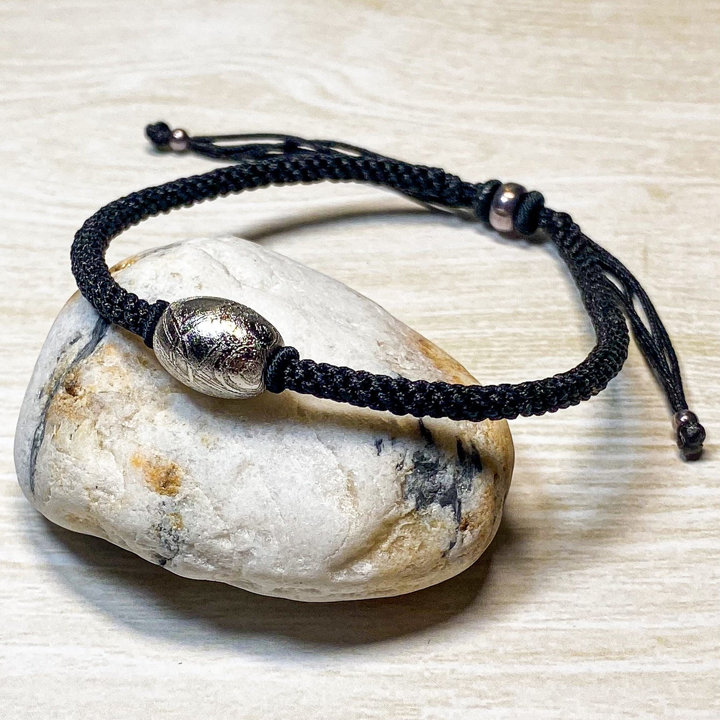 12 X 10 MM METEORITE DRUM WITH 925 SILVER BRACELET