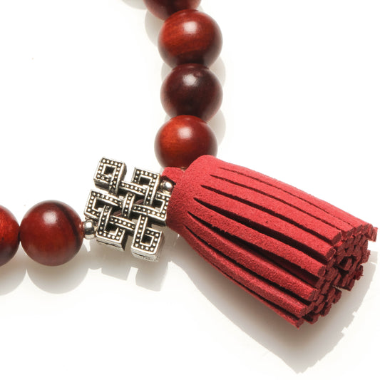 10MM DRAGON BLOOD WOOD WITH MYSTIC KNOT BRACLET