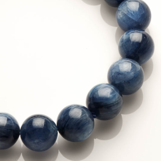 10MM BLUE KYANITE ROUND BEADS CRYSTAL BRACELET