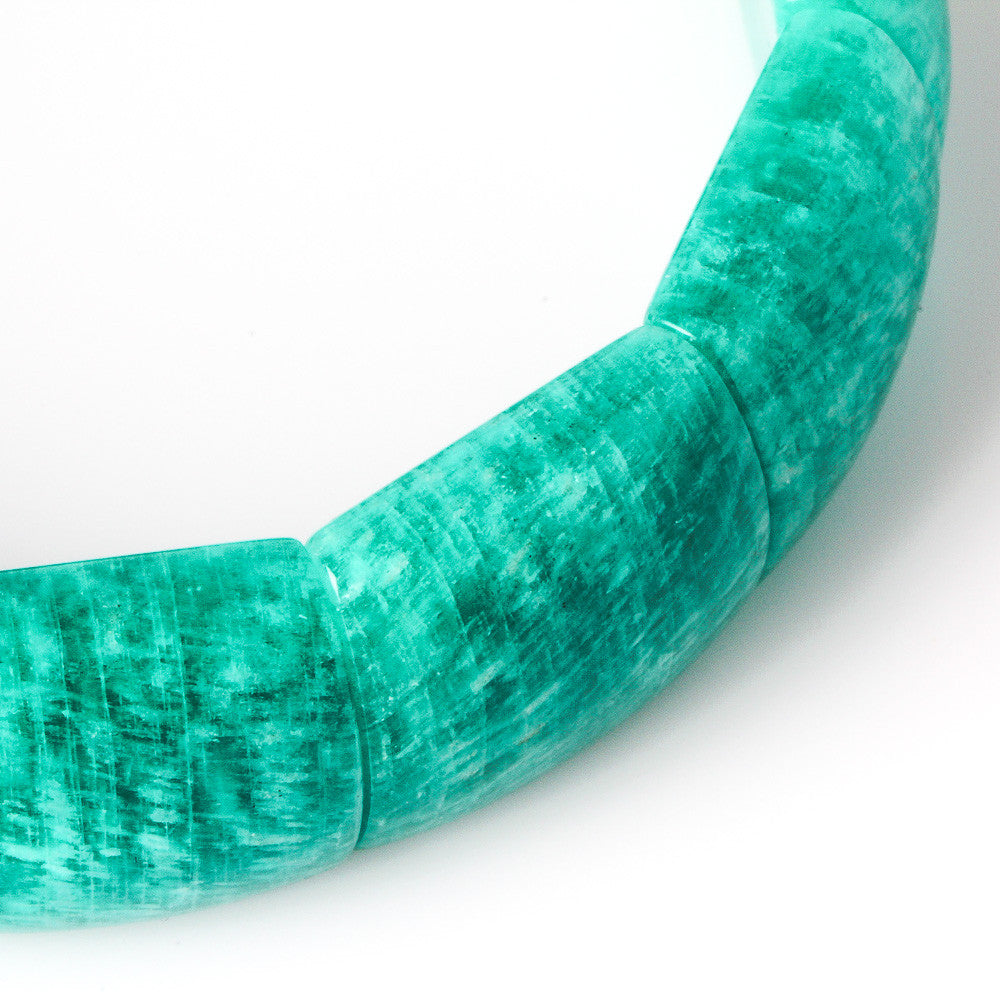 20 X 21MM HIGH QUALTIY RECTANGLE AMAZONITE BANGLE