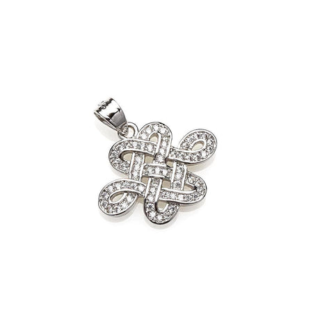 925 SILVER MYSTIC KNOT WITH CUBIC ZIRCONIA PENDANT