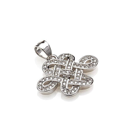 925 SILVER MYSTIC KNOT WITH CUBIC ZIRCONIA PENDANT