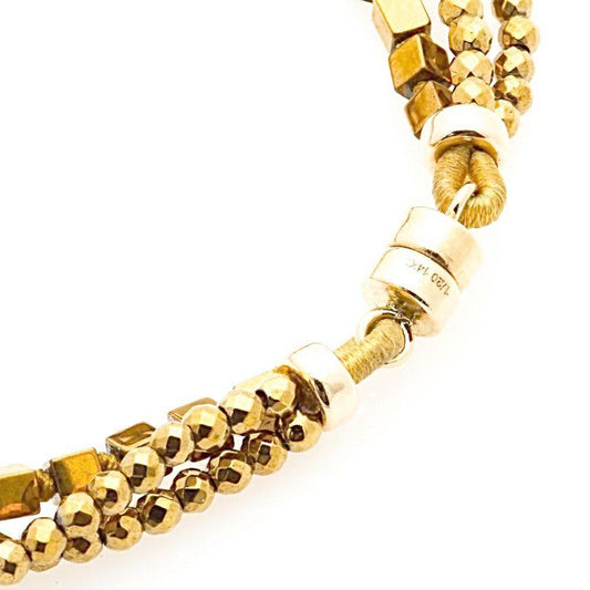 FACETED HEMATITE WITH 14K GOLD FILL CLASP BRACELET