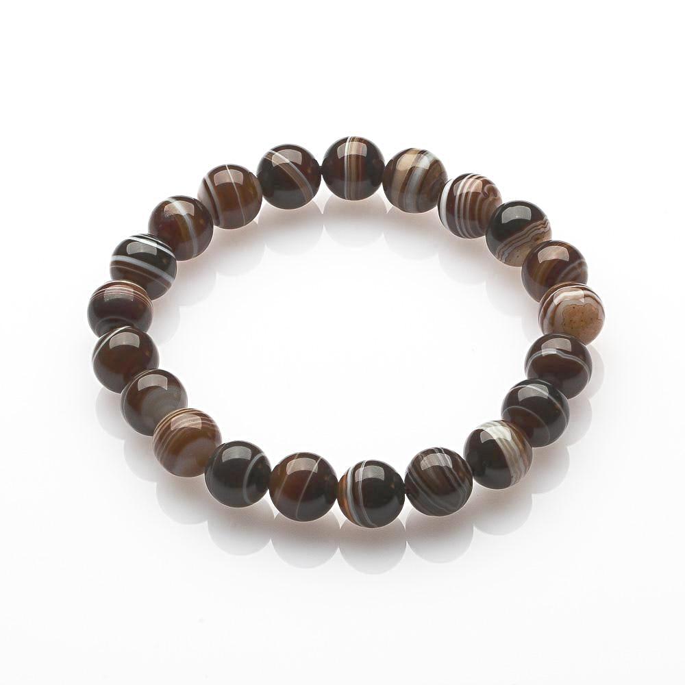 10MM AGATE MEDICINE LINE DZI BEADS CRYSTAL BRACELET