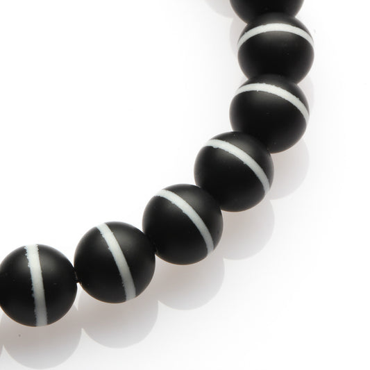 8MM MEDICINE LINE DZI BEADS CRYSTAL ELASTIC BRACELET