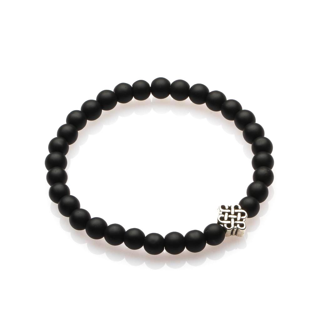 BIAN STONE BEADS AND MYSTIC KNOT FENG SHUI BRACELET