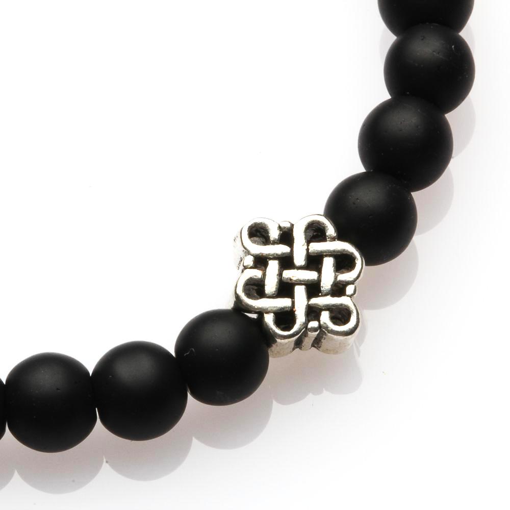 BIAN STONE BEADS AND MYSTIC KNOT FENG SHUI BRACELET