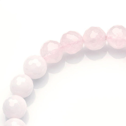 ROSE QUARTZ, WHITE JADE WITH SWAROVSKI PEARL BRACELET