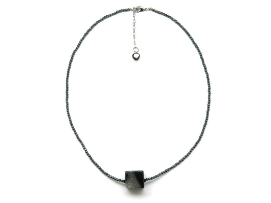 Handmade Hematite Agate Necklace