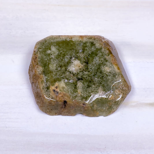 47 X 49MM GREEN GROSSULAR GARNET POLISHED SLAB