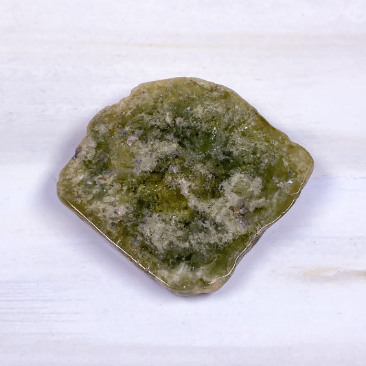 55 X 49 MM GREEN GROSSULAR GARNET POLISHED SLAB