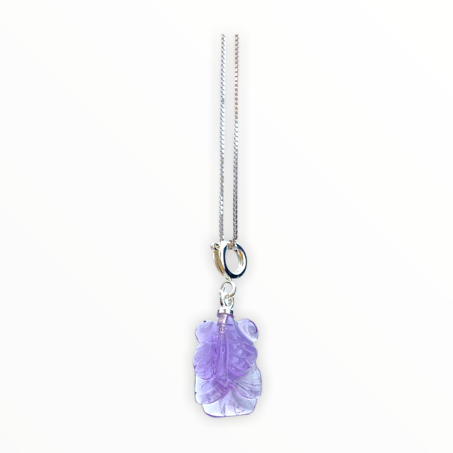 12MM X 8MM AMETHYST GOLDFISH CRYSTAL CHARM