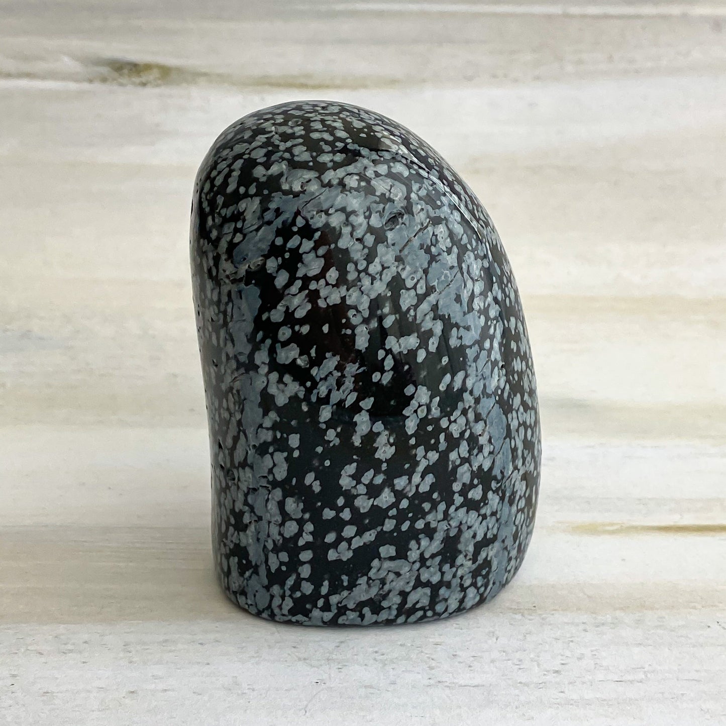 46 X 69 X 38 MM SNOWFLAKE OBSIDIAN HANDHELD TUMBLE