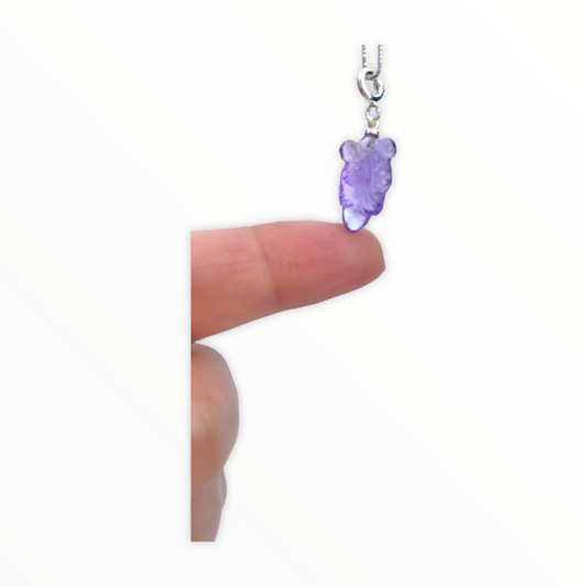 12MM X 8MM AMETHYST GOLDFISH CRYSTAL CHARM