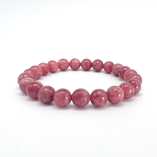 8MM RABBITHAIR RODONITE BRACELET