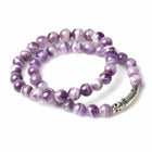 8MM CHEVRON AMETHYST, 925 DRAGON CARP BRACELET 