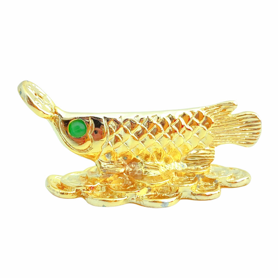 GOLDEN AROWANA FISH ON COINS