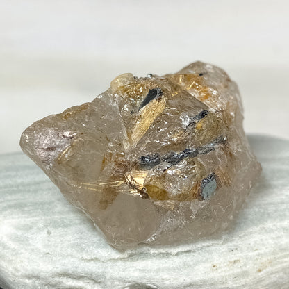 24 X 33 X 16MM GOLD RUTILATED RAW TUMBLE