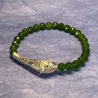 GREEN TAIWANESE JADE WITH 925 SILVER FISH BRACELET