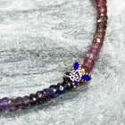 4MM SPINEL BEADS WITH 925 ENAMEL BUTTERFLY BRACELET