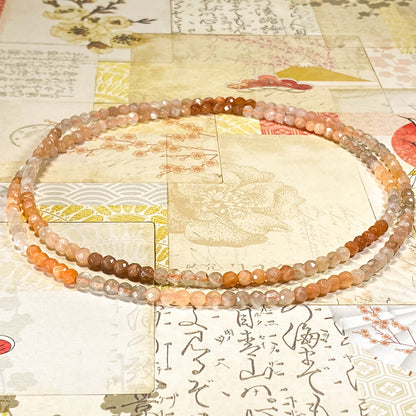 4MM 3 COLORS MOONSTONE MULTI-STRANDS BRACELET