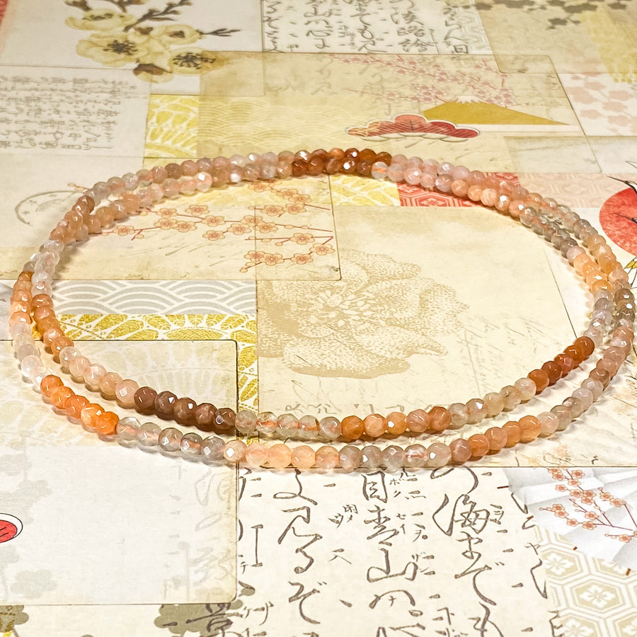 4MM 3 COLORS MOONSTONE MULTI-STRANDS BRACELET