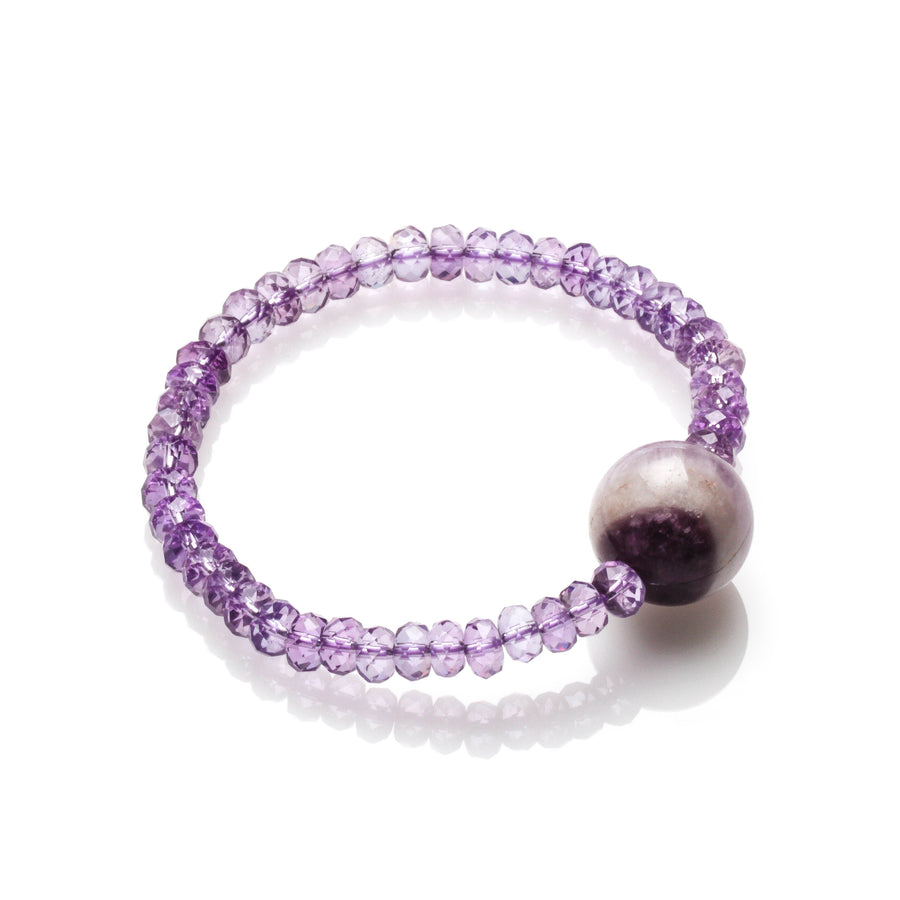 CHEVRON AMETHYST, HAMBURGER AMETHYST BRACELET