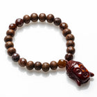 AGAR WOOD, PIETERSITE AND BUDDHA CHARM BRACELET