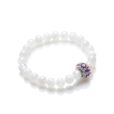 Moonstone Love Bracelet with Swarovski Love Bead