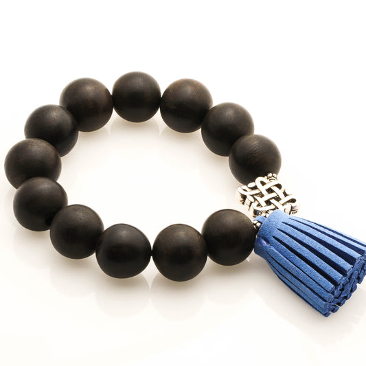 14MM HIGH GRADE AGAR WOOD, MYSTIC KNOT BRACELET