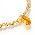 4MM GOLD RUTILATED QUARTZ, CITRINE POINT BRACELET