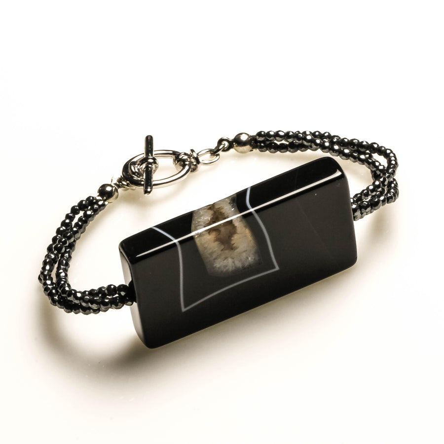 Handmade Hematite Agate Grounding Bracelet