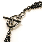 2MM FACETED HEMATITE WITH AGATE BEAD BRACELET