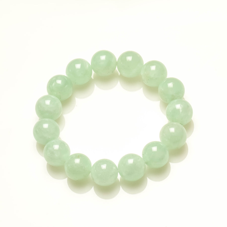 12MM HIGH GRADE PREHNITE CRYSTAL BRACELET