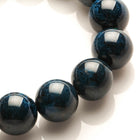 14MM BLUE CHRYSOCOLLA BEADS CRYSTAL BRACELET