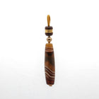 MEDICINE AGATE DZI WITH SANDAL WOOD PENDANT CHARM