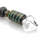 BIAN HULU, FORTUNE WAVE DZI AND CRYSTAL HEART PENDANT CHARM
