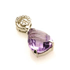 12 X 15MM AMETHYST WITH 925 CUBIC ZIRCONIA PENDANT