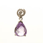 12 X 15MM AMETHYST WITH 925 CUBIC ZIRCONIA PENDANT