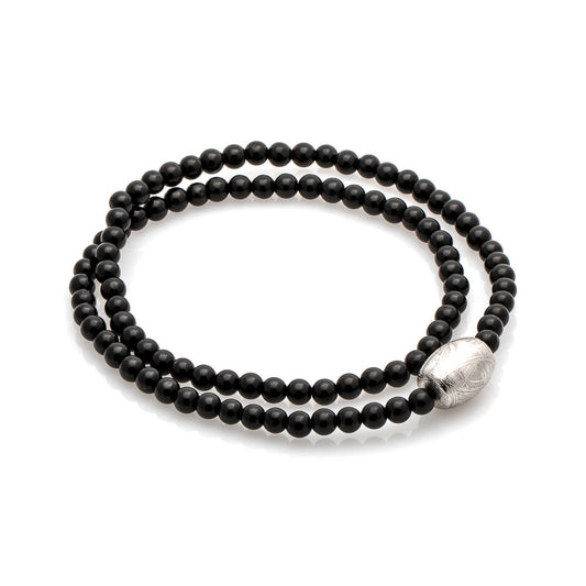 METEORITE AND TOURMALINE BRACELET FOR MEN