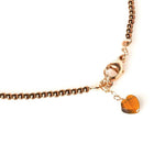 2.5MM ROSE HEMATITE, YELLOW TIGER'S EYE CHARM ANKLET