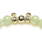12MM PREHNITE WITH 925 SILVER INGOT CHARMS NECKLACE