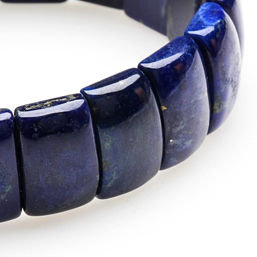 14 x 10 MM RECTANGLE LAPIS LAZULI ELASTIC BANGLE