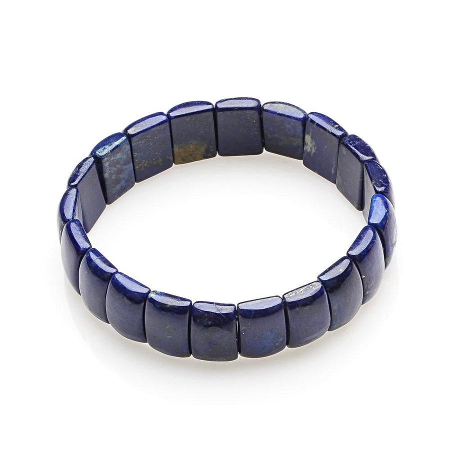 14 x 10 MM RECTANGLE LAPIS LAZULI ELASTIC BANGLE