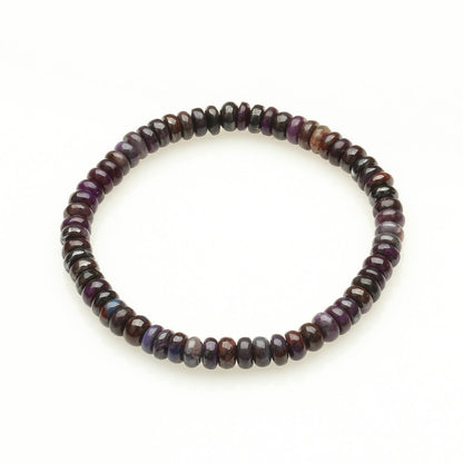 5MM SUGILITE HAMBURGER BEADS CRYSTAL BRACELET