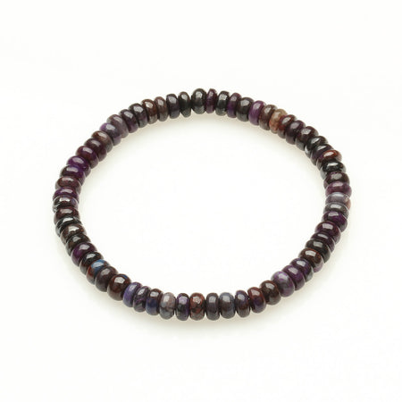 5MM SUGILITE HAMBURGER BEADS CRYSTAL BRACELET