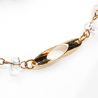8MM SELENITE WITH 5 X 3 MM CLEAR QUARTZ NECKLACE