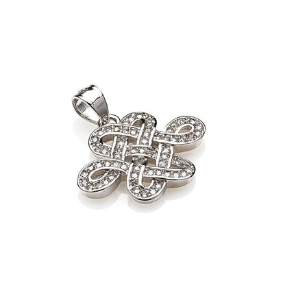 925 SILVER MYSTIC KNOT WITH CUBIC ZIRCONIA PENDANT