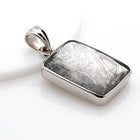 RECTANGLE METEORITE WITH 925 SILVER PENDANT